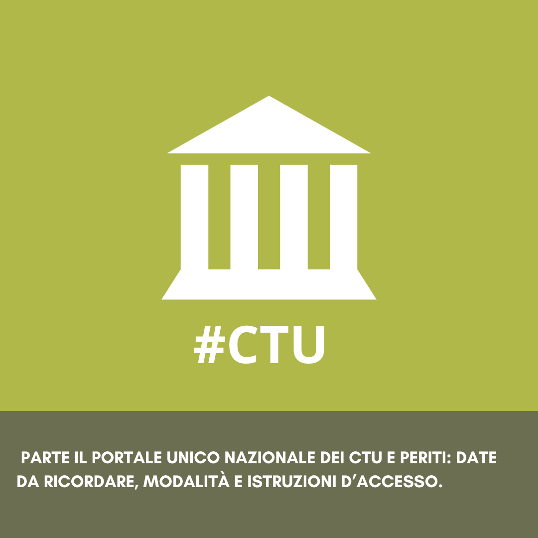 Portale unico nazionale dei CTU e periti: date da ricordare, modalità e ...